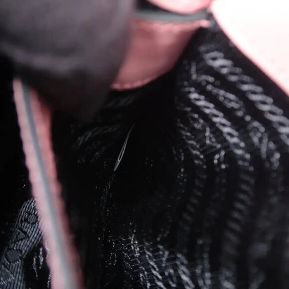 100% Authentic PRADA Ribbon Pink Leather Shoulder Bag 722-092624 - Picture 10 of 12